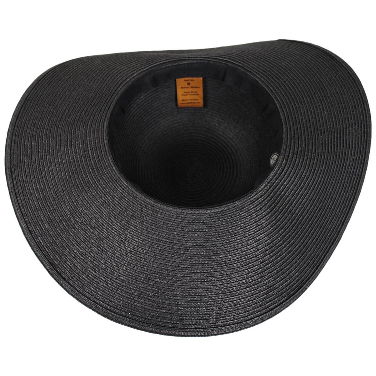 Bigalli | Floppy Summer Toyo Braid Swinger Sun Hat | 104710 | under | BLACK