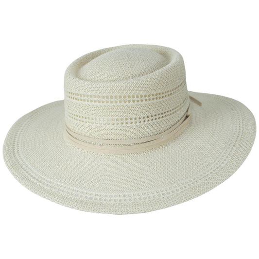 San Diego Hat Company | Jackson Knit Boater Hat | 108946 | lead | IVORY