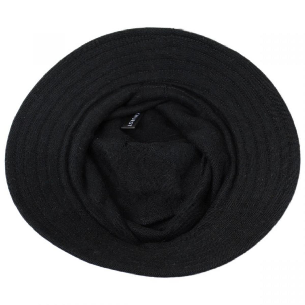 Parkhurst | Beach Cotton Knit Bucket Hat | 187151 | under | BLACK