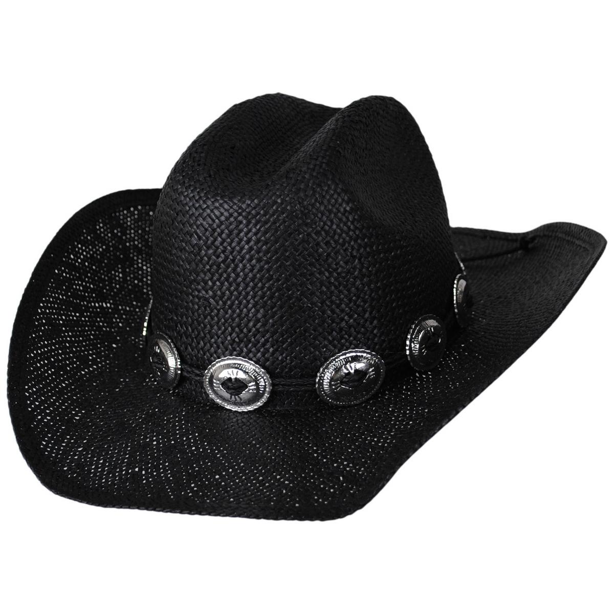 San Diego Hat Company | Shiloh Toyo Straw Western Hat | 103695 | lead | BLACK