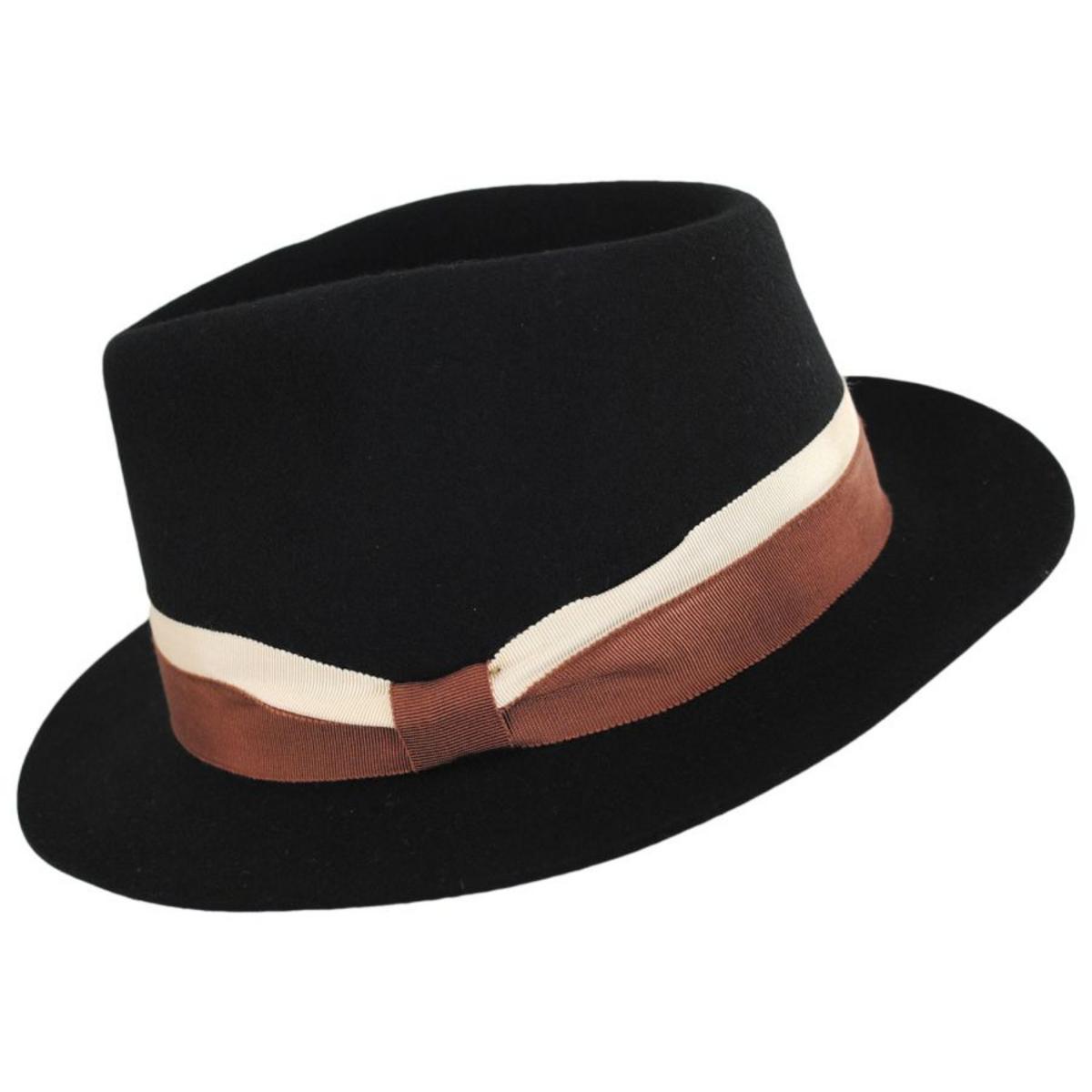 Goorin Bros | Wheeler Wool Felt Fedora Hat | 135519 | profile | BLACK