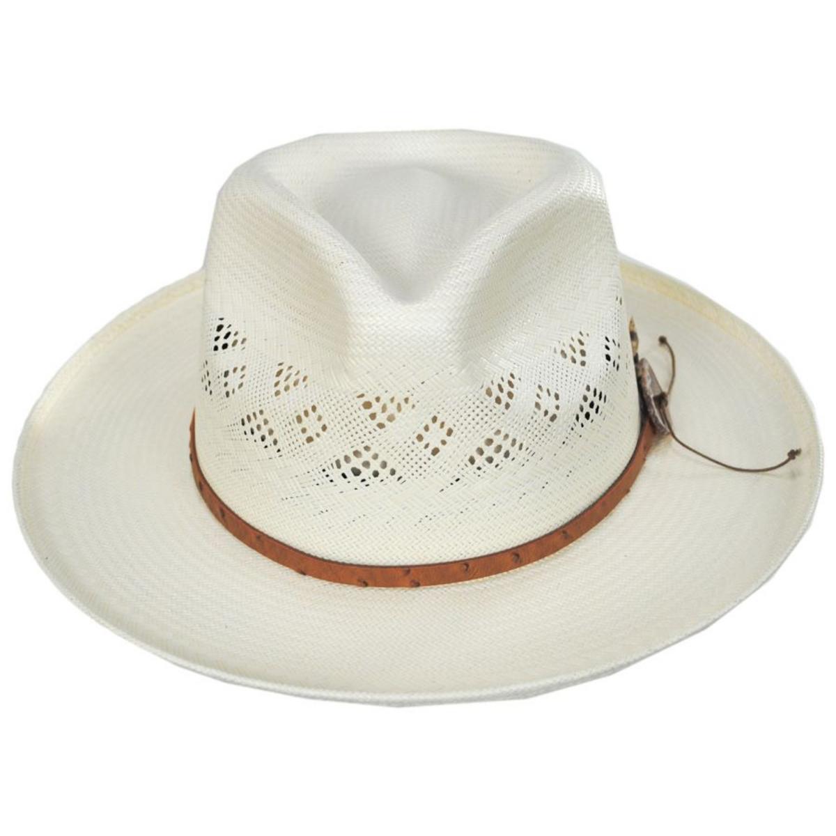 Stetson | Andromeda Shantung Straw Fedora Hat | 127037 | front | NATURAL