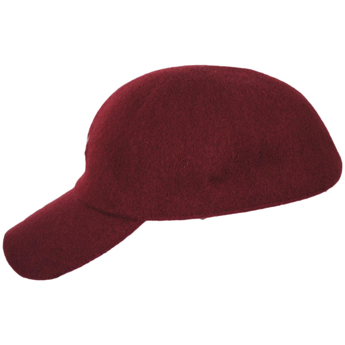Kangol | Wool Spacecap Fitted Baseball Cap - Cranberry | 201106FW23 | profile | CRANBERRY