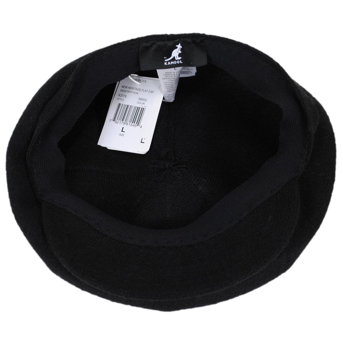 Kangol | New Heritage Pom-Pom Newsboy Cap | 160842 | under | SOLID BLACK