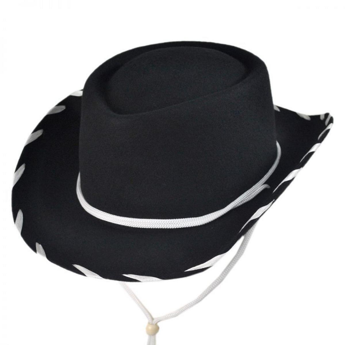 Jaxon Hats | Kid's Classic Wool Felt Cowboy Hat | 507000 | lead | BLACK