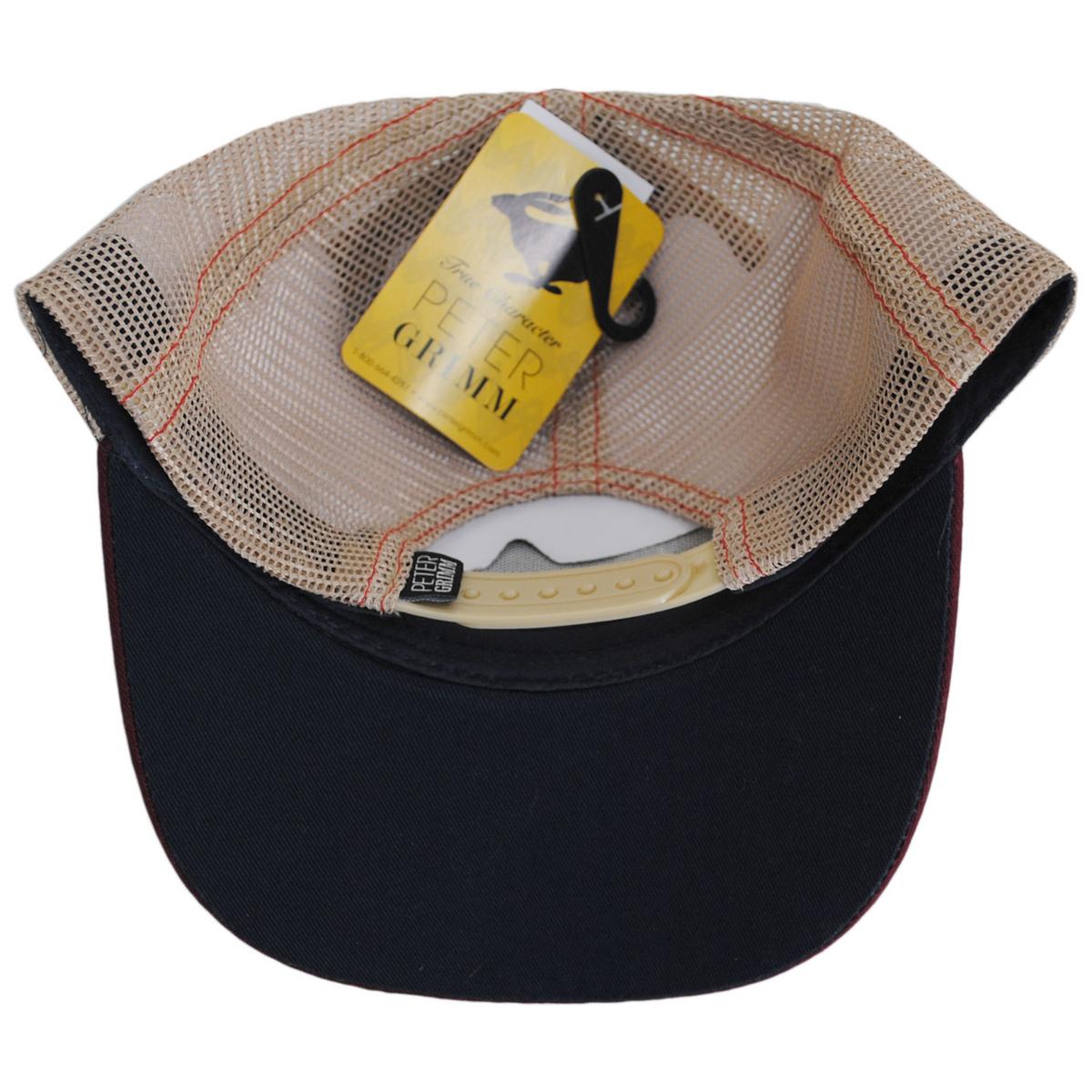 Peanuts | USA Snoopy Mesh Trucker Snapback Baseball Cap | 201307 | under | NAVY