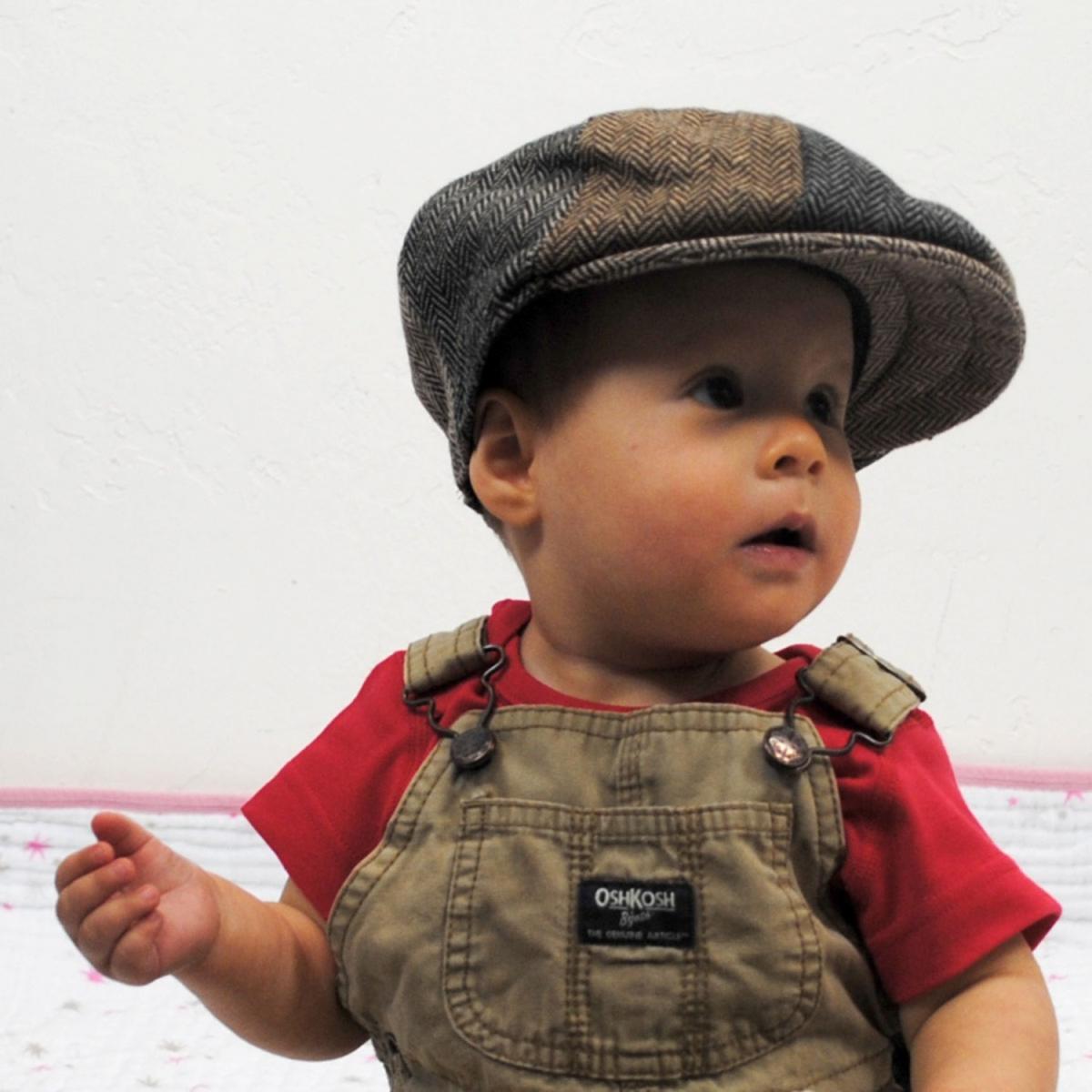 Jaxon Hats | Baby Herringbone Patchwork Wool Blend Newsboy Cap | 512107 | lsfthree | MULTI