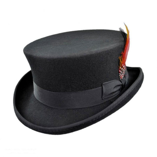 Jaxon Hats | Deadman Wool Felt Top Hat | 193901 | lead | BLACK