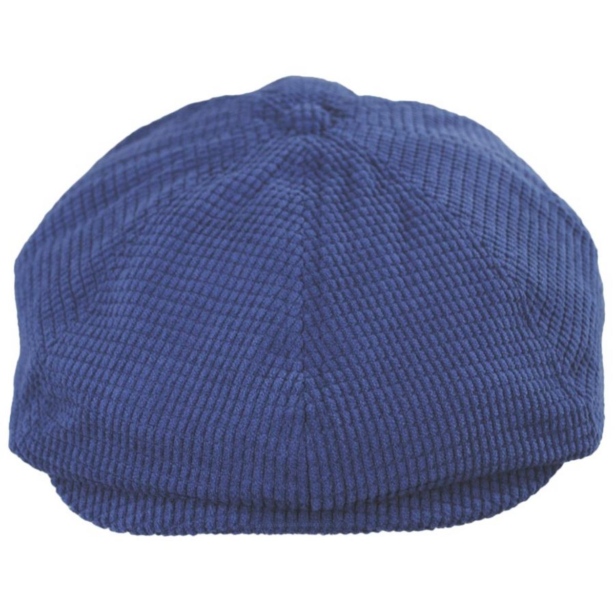 BRIXTON HATS | Brood Grid Corduroy Newsboy Cap - Pacific Blue | 161531PB | front | PACIFIC BLUE