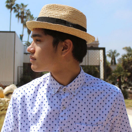 Jaxon Hats | Oceanside Raffia Straw Fedora Hat | 126501 | lsmone | NATURAL