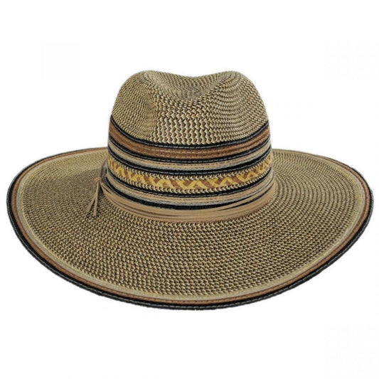 Scala | Alento Braided Toyo Straw Blend Fedora Hat | 101374 | front | MULTI