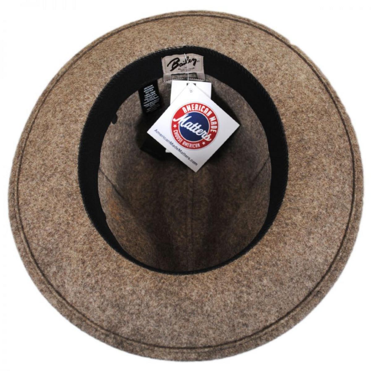 Bailey 1922 | Boley Wool LiteFelt Roll Up Fedora Hat | 130326 | under | DARK BROWN