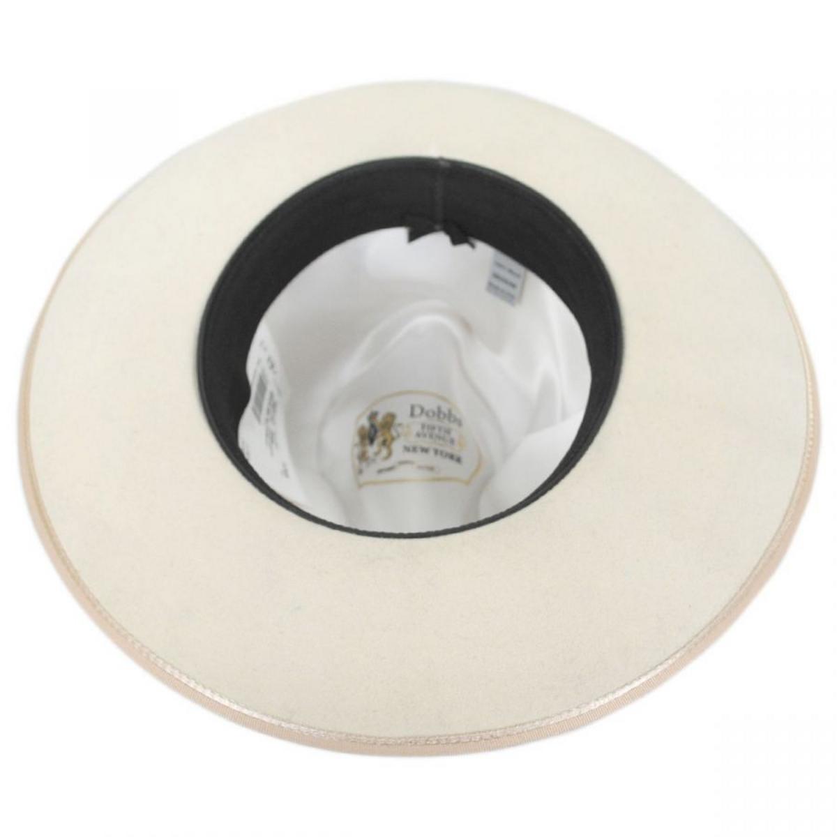 Dobbs | Esquire Wool Felt Fedora Hat | 130713 | under | BONE