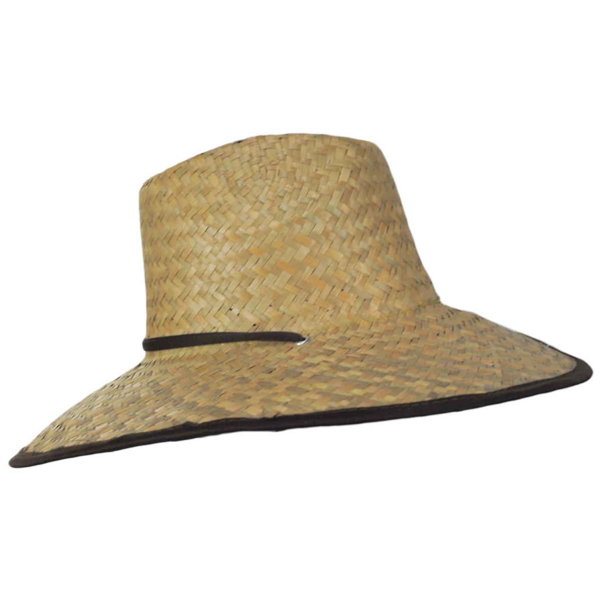 Peter Grimm | Kenny Solid Straw Lifeguard Hat | 127215 | profile | BROWN