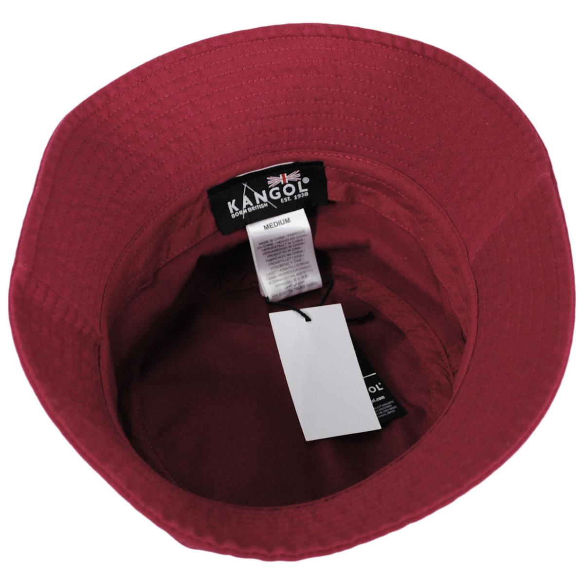 Kangol | Washed Cotton Bucket Hat - Fashion Colors | 185701F | under | CRANBERRY