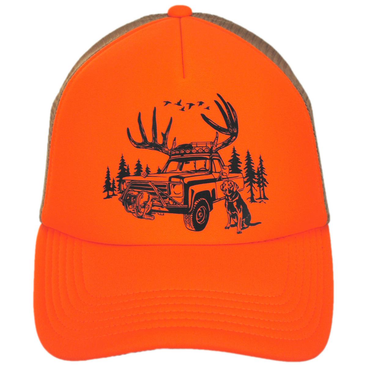 Columbia Sportswear | PHG Timberbuck Foam Mesh Trucker Snapback Baseball Cap | 400086 | front | BLAZE