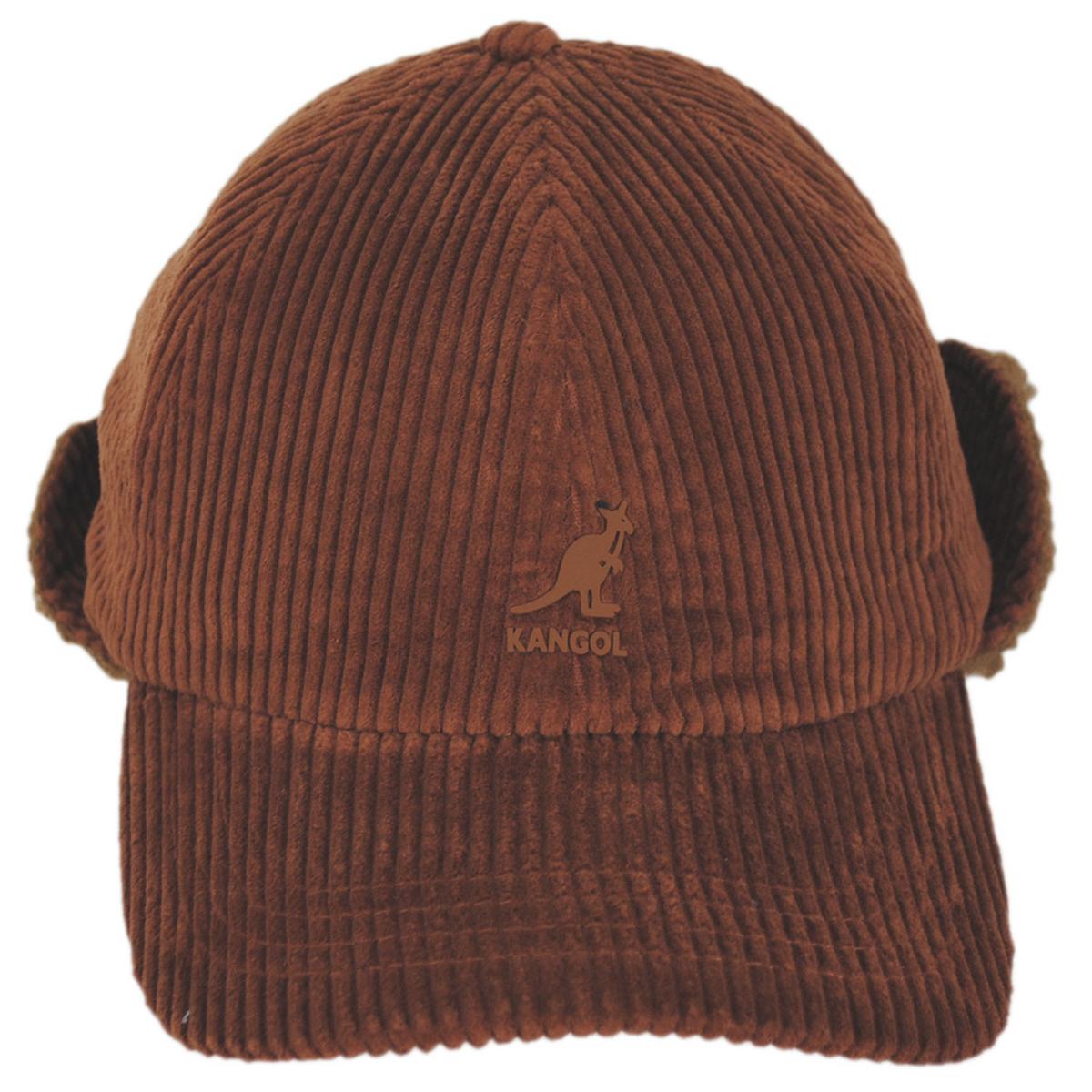 Kangol | Corduroy Earflap Fitted Baseball Cap | 201116 | front | RUSTIC CARAMEL