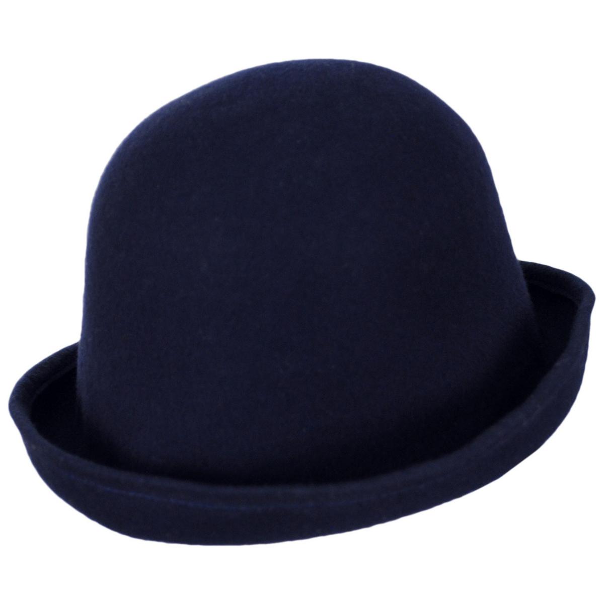 Kathy Jeanne | 6-Way Shapeable Wool Felt Cloche Hat | 124715 | lead | NAVY