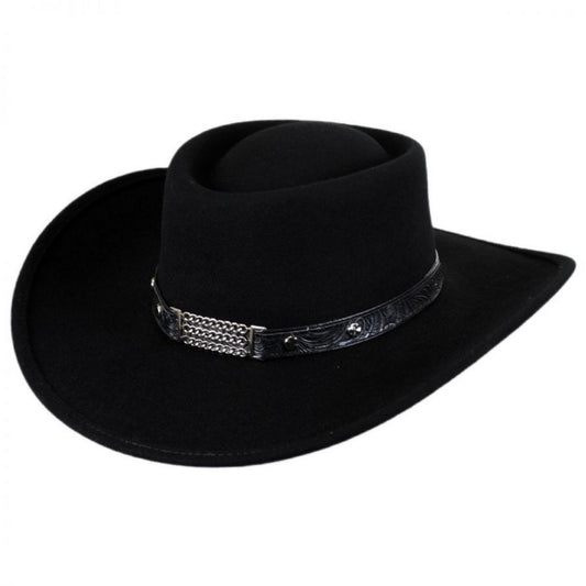 Eddy Bros | Little Joe Wool Felt Gambler Western Hat | 130151 | lead | BLACK