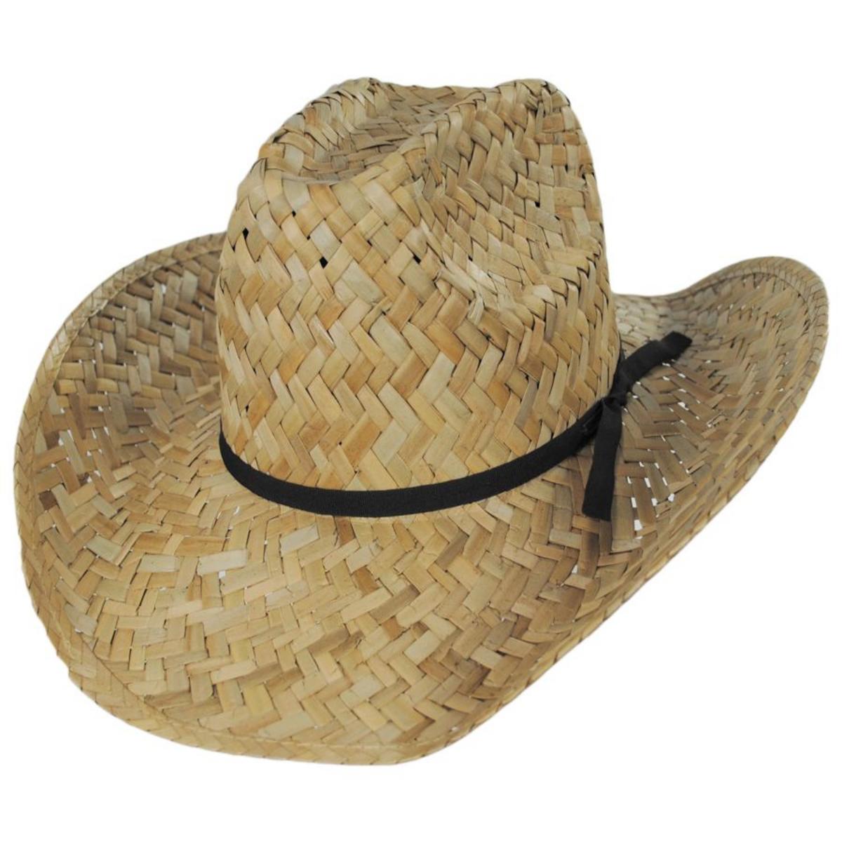 BRIXTON HATS | Houston Rush Straw Cowboy Hat - Natural & Toffee | 128338FW24 | lead | NATURAL
