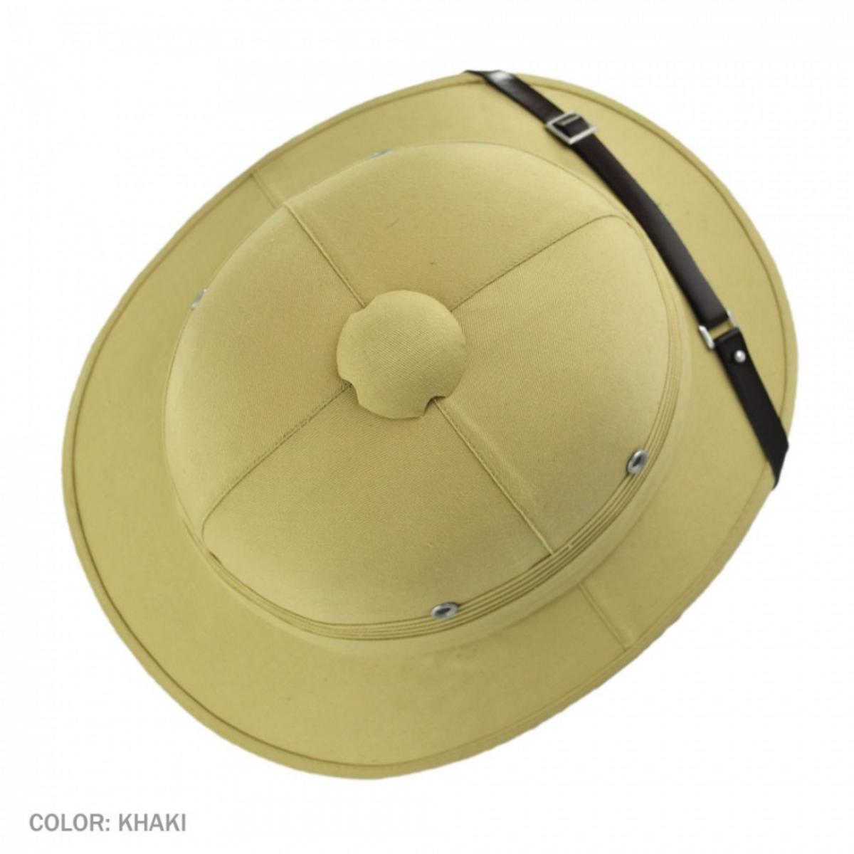 Village Hat Shop | Indian Pith Helmet | 155805 | under | KHAKI