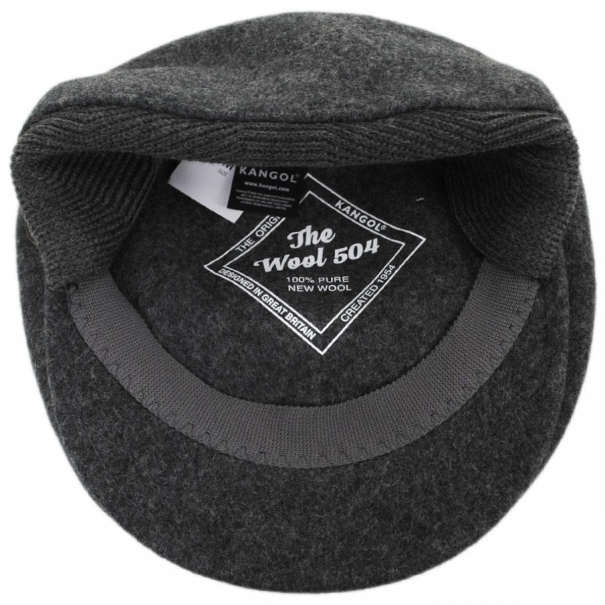 Kangol | Wool 504 Earflap Ivy Cap | 160816 | under | DARK FLANNEL