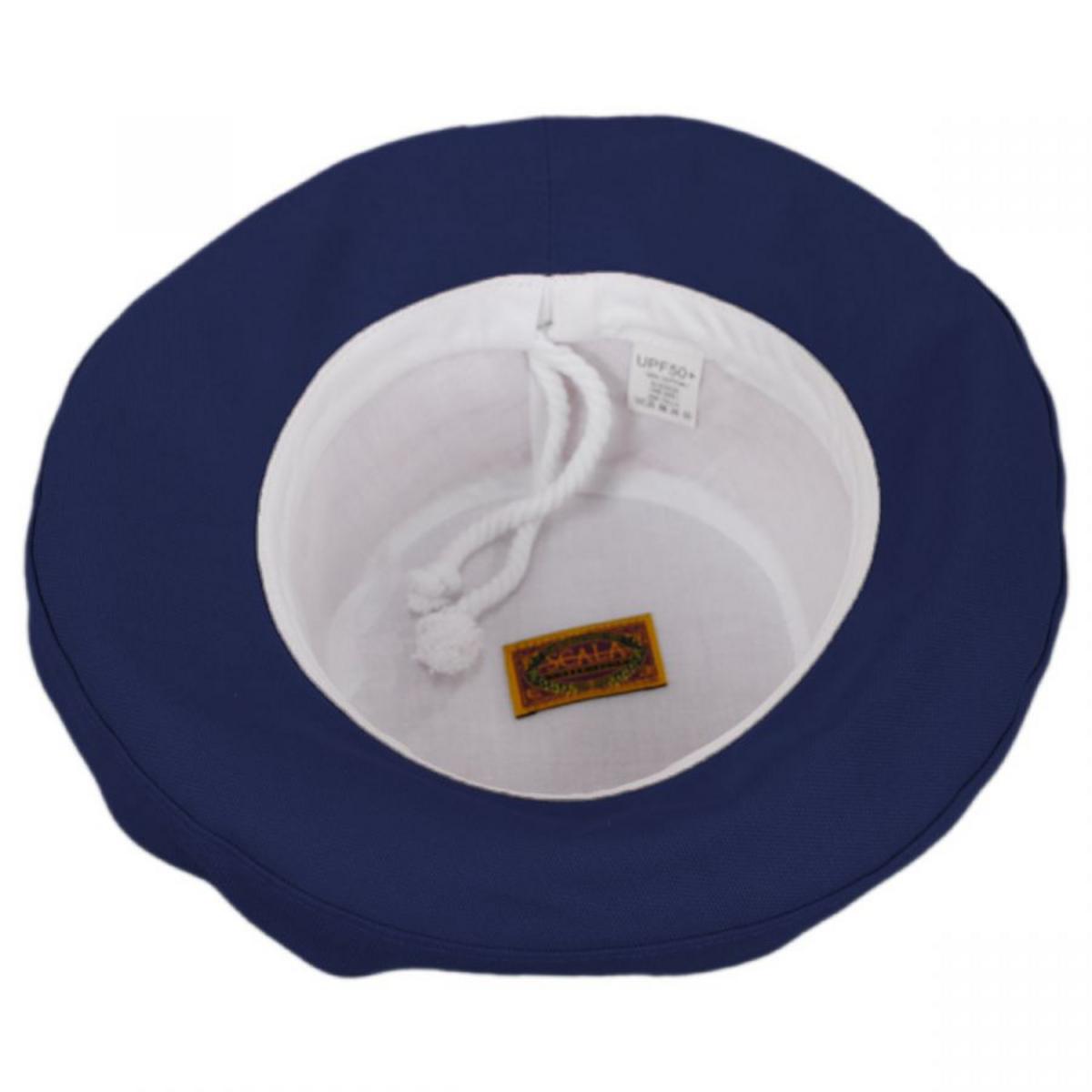 Scala | Lahaina Cotton Sun Hat | 106303 | under | NAVY