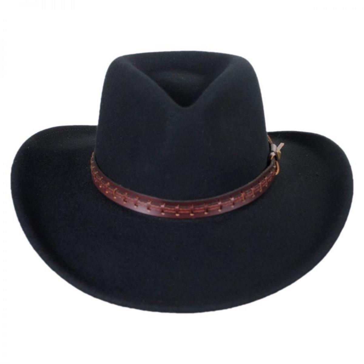 Bailey Western | Firehole Crushable Wool LiteFelt Western Hat | 130141 | front | BLACK
