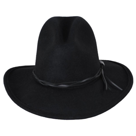 Stetson | Gus Crushable Wool Felt Western Hat | 130725 | front | BLACK