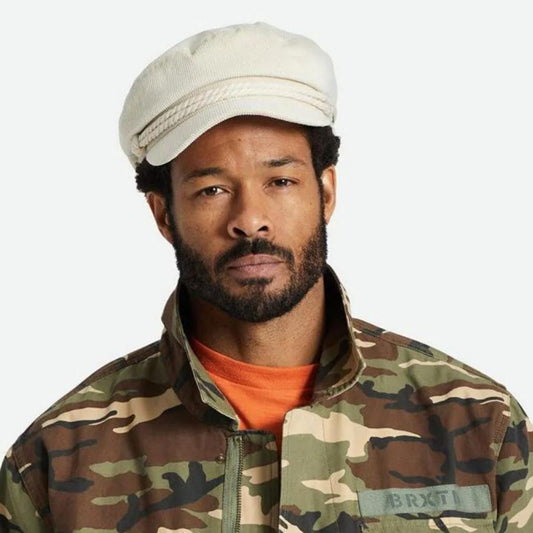 BRIXTON HATS | Corduroy Fiddler Cap - White Cap | 181305WCPB | lsmone | WHITE CAP