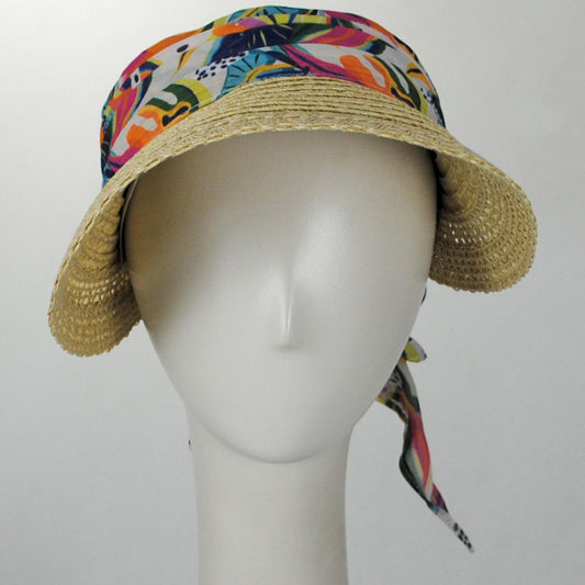 Cappelli | Nohea Toyo Straw Visor | 195038 | front | NATURAL