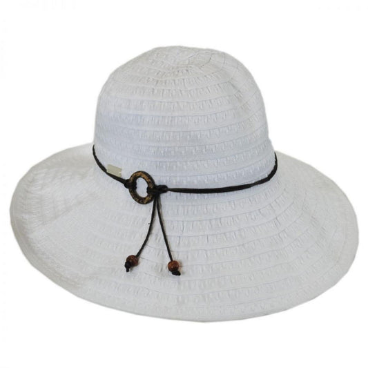Betmar | Safari Ribbon Sun Hat | 106062 | lead | WHITE
