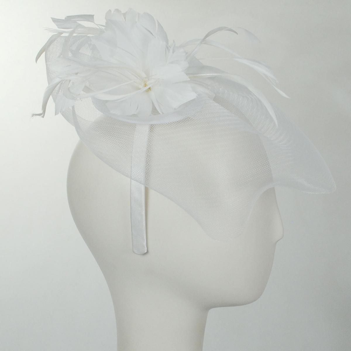 Jeanne Simmons | Campana Fascinator Hat | 120708 | profile | CREAM
