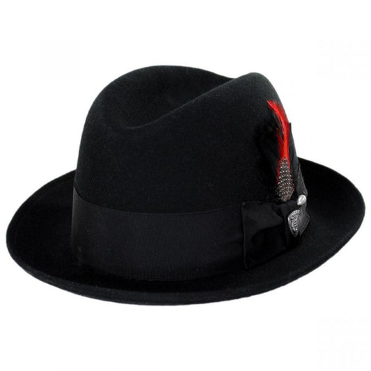 Dobbs | Randall Wool Felt Fedora Hat | 130716 | lead | BLACK