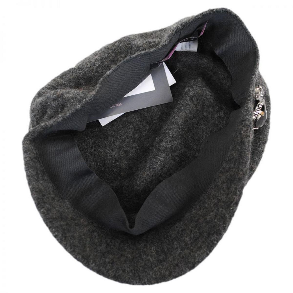 Betmar | Rhinestone Wool Cap | 106075 | under | GREY FLANNEL