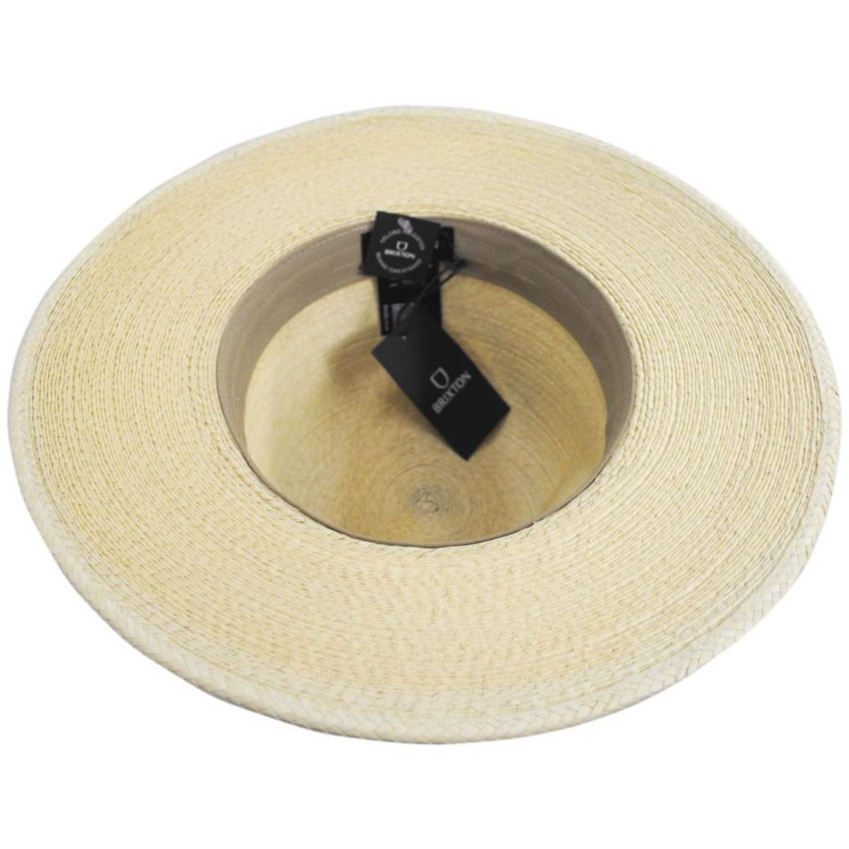 BRIXTON HATS | Field Proper Palm Straw Fedora Hat | 128337 | under | NATURAL