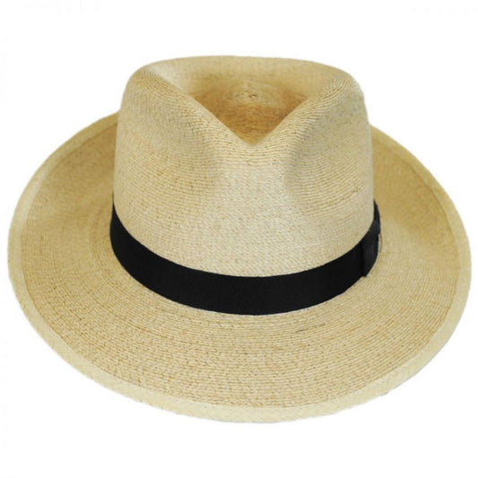 Stetson | Rushmore Palm Leaf Straw Fedora Hat | 126914 | front | NATURAL