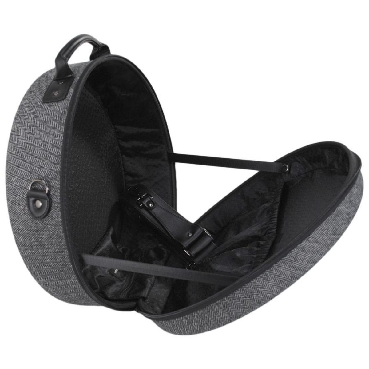 BRIXTON HATS | Done Proper Fedora Hat Travel Case | 601099 | front | GREY/BLACK
