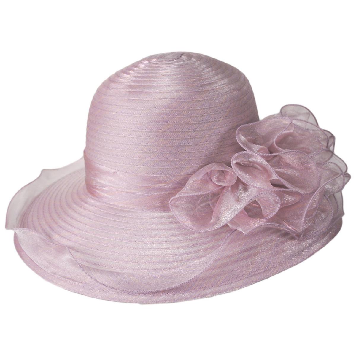 San Diego Hat Company | Organza Mesh Lampshade Dress Hat | 121050 | lead | LAVENDER