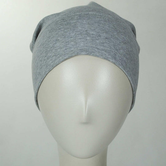Slumbercap | Slouchy Cotton Blend Beanie Hat | 500898 | front | HEATHER GREY