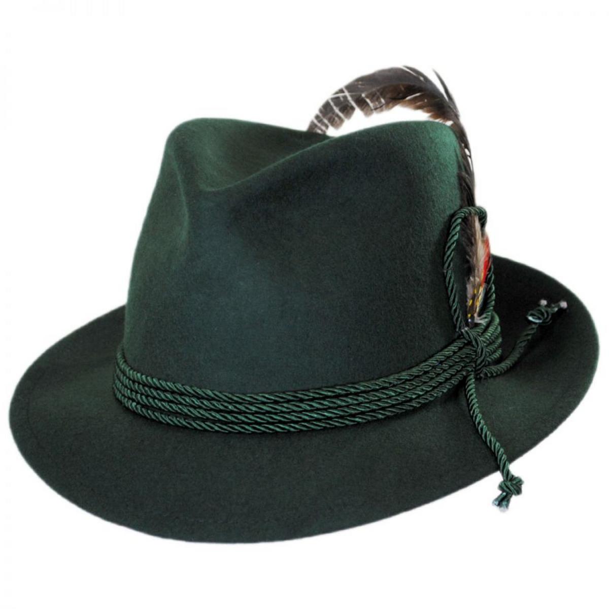 Jaxon Hats | Wholesale Made in the USA - Classics Wool Felt Bavarian Hat B2B Pre-Pack | B2B191723 | lead | DARK GREEN