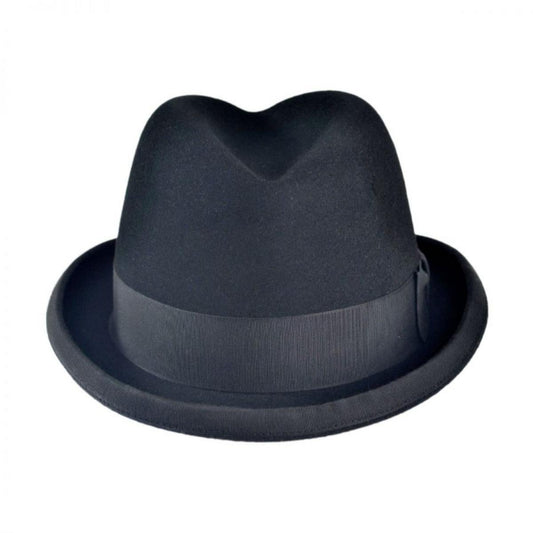 Stetson | Fur Felt Homburg Hat | 130657 | front | BLACK