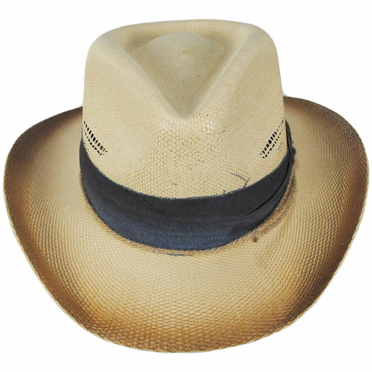 Charlie 1 Horse | Lainey Wilson Laredo Bangora Straw Outback Hat | 101681 | front | SWEATED