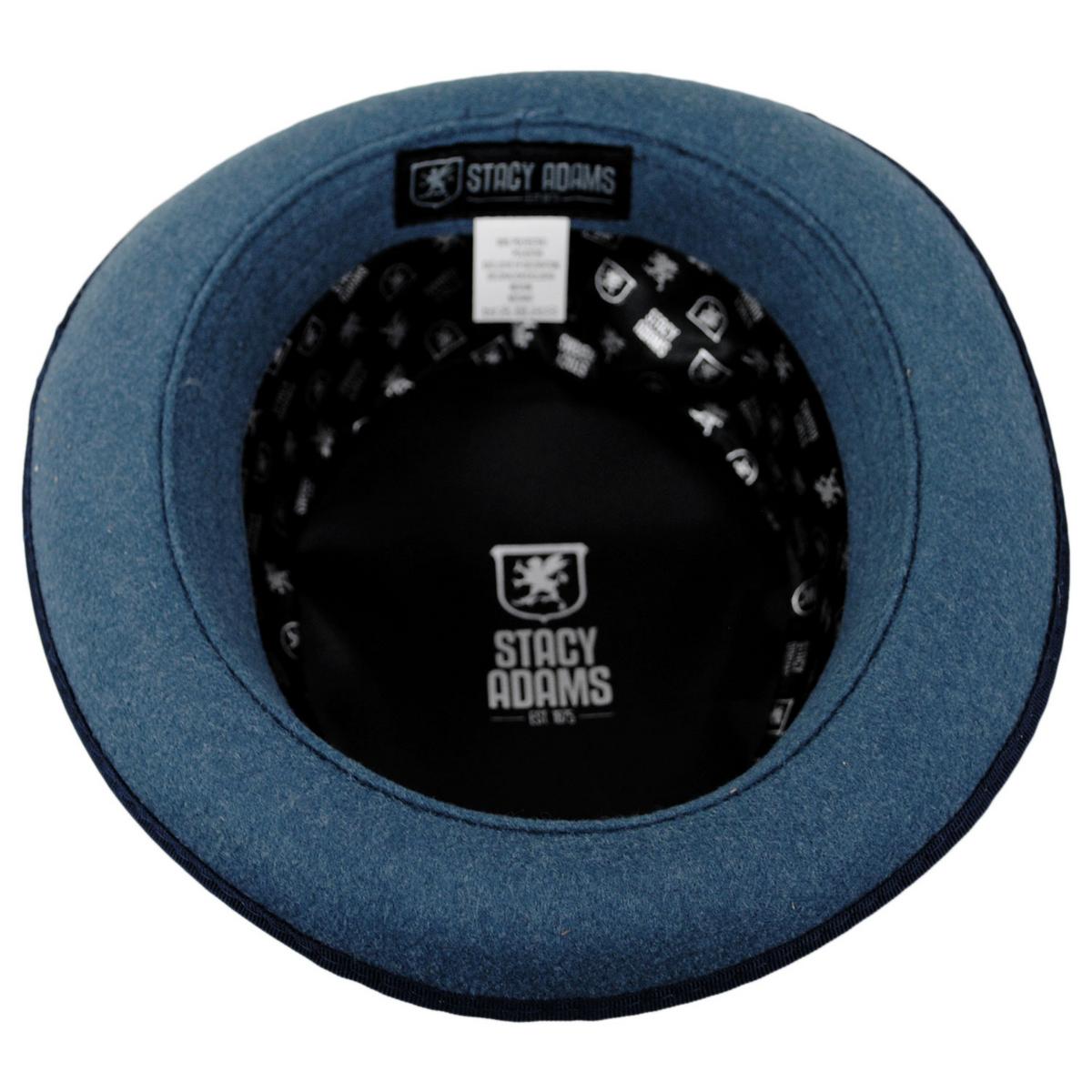 Stacy Adams | Cranston ProvatoKnit Diamond Crown Fedora Hat | 130557 | under | NAVY