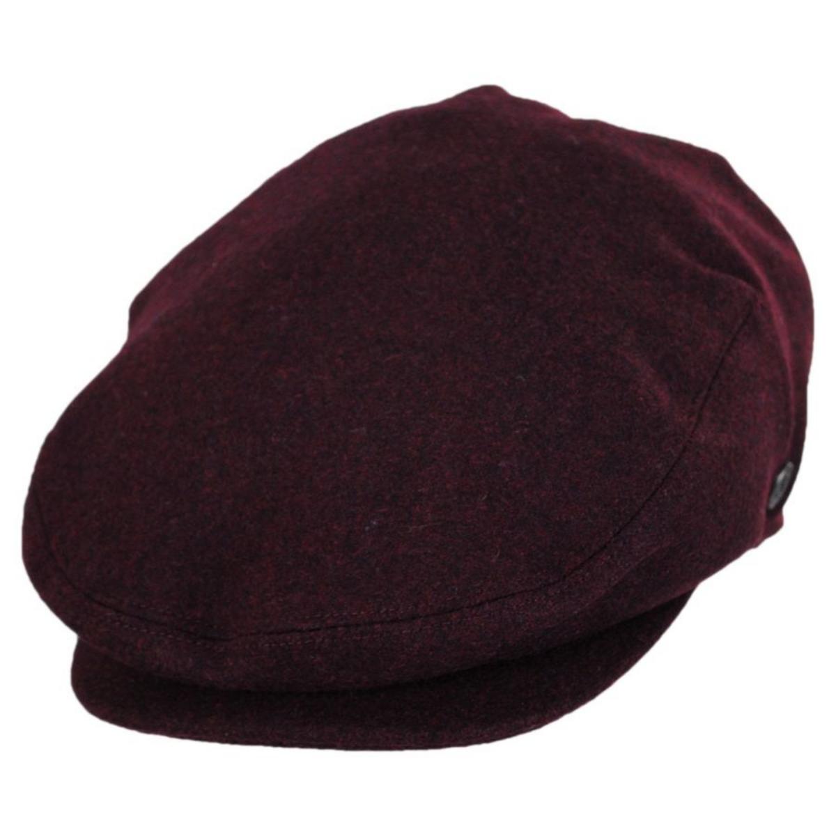 Jaxon Hats | Harlem Wool Blend Ivy Cap | 167733 | lead | BURGUNDY