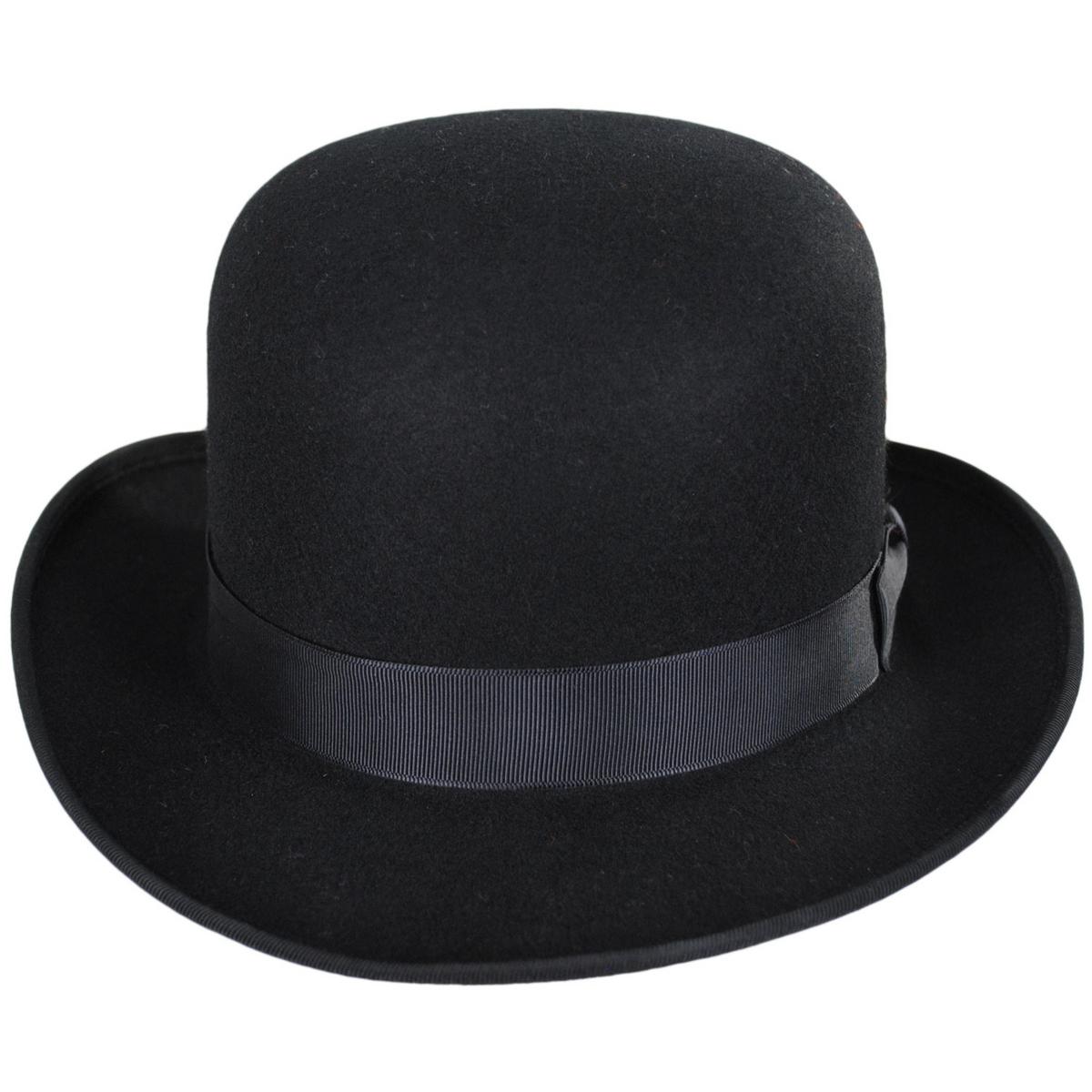 Jaxon Hats | Wholesale Made in the USA - Classics Wool Felt Bowler Hat B2B Pre-Pack | B2B131302 | front | BLACK