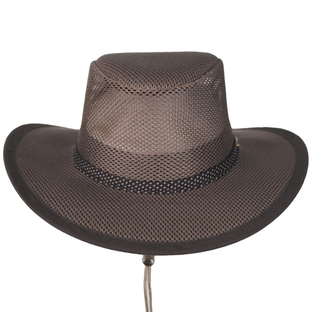 Scala | Mesh Covered Safari Hat | 400202 | front | WALNUT