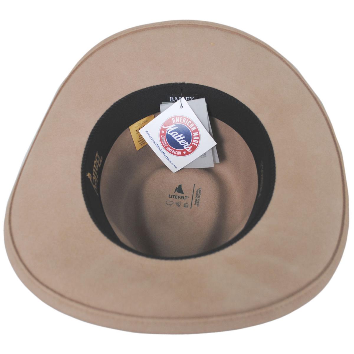Bailey Western | Firehole Crushable Wool LiteFelt Western Hat | 130141 | under | FAWN