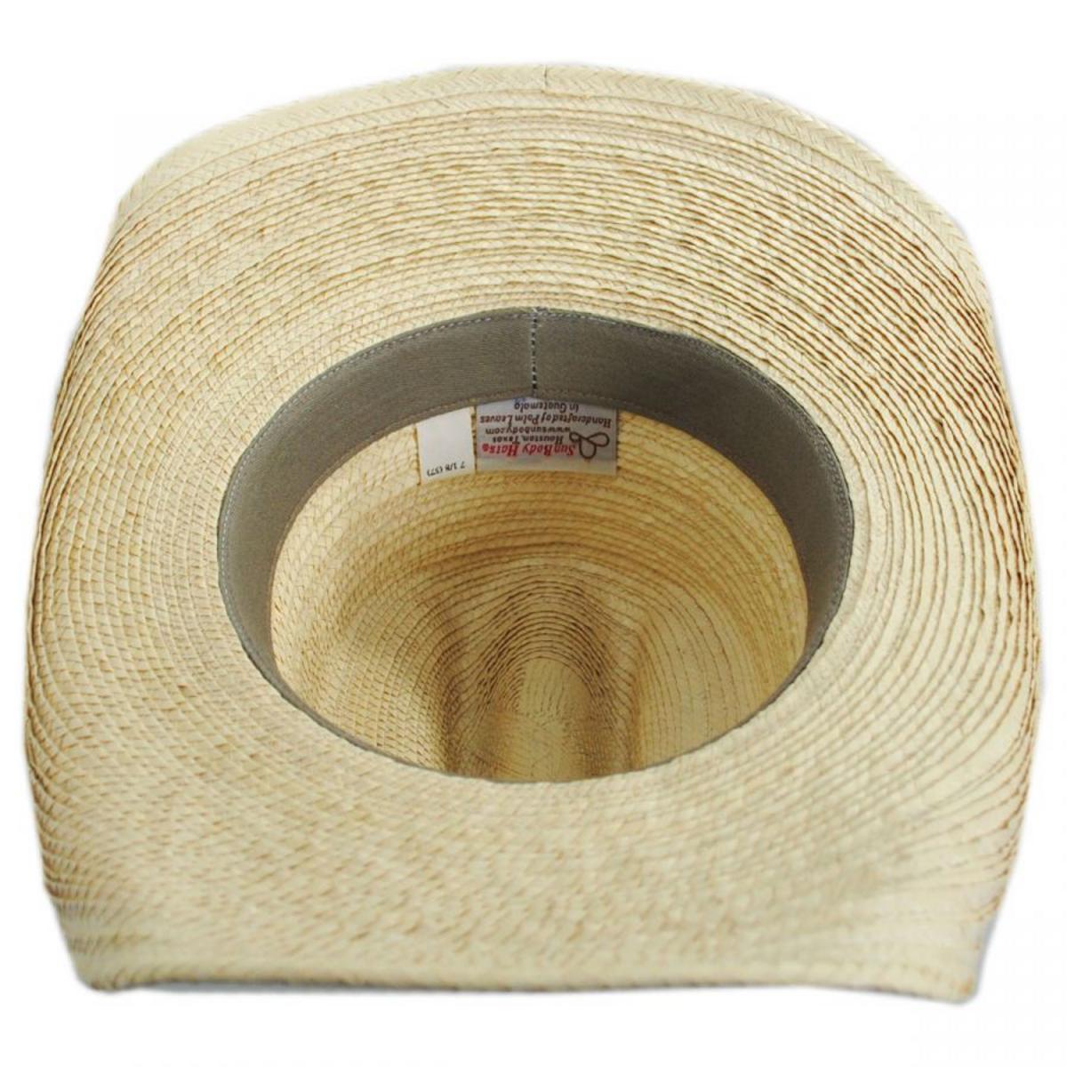 SunBody Hats | Crazy Horse Guatemalan Palm Leaf Straw Cowboy Hat | 128216 | under | NATURAL