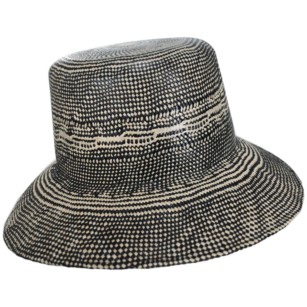 BRIXTON HATS | Lopez Panama Straw Sun Hat | 104052SC | profile | CATALINA SAND/BLACK